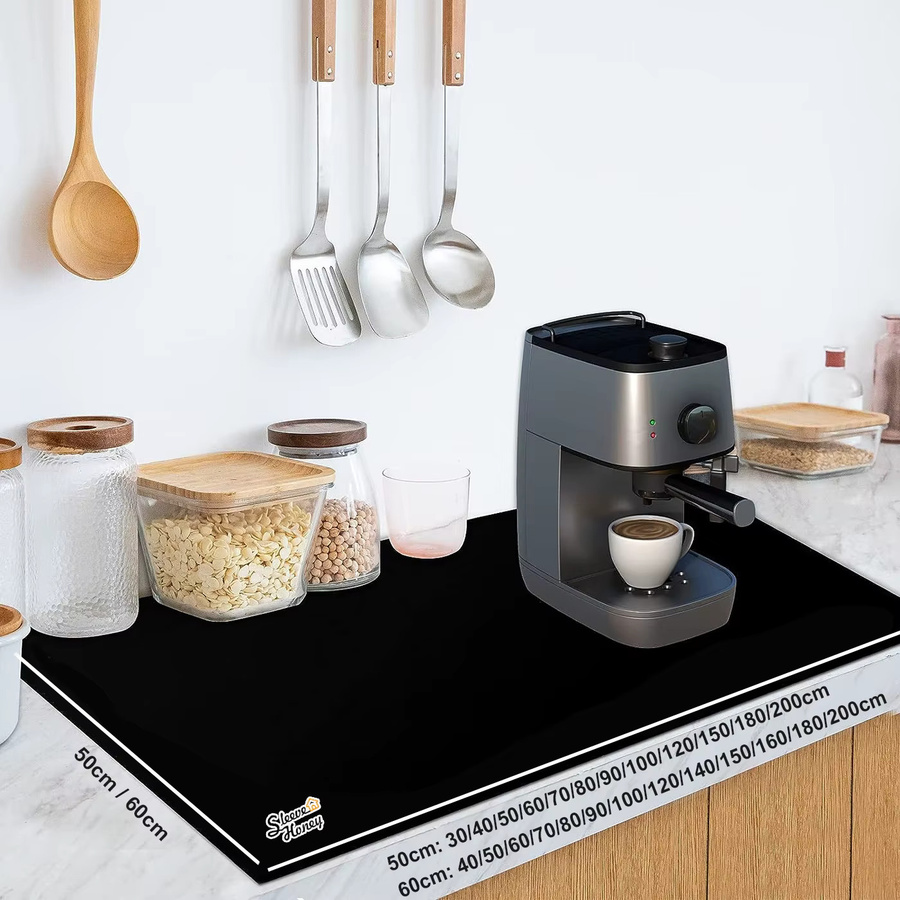 Sleeve Honey Tischset aus Silikon in Schwarz, extra große rutschfeste und lebensmittelechte Silikonmatte für Küche und Esszimmer - Bild 5