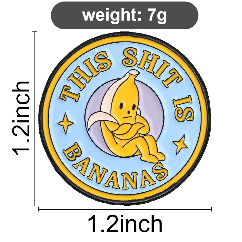 Miss Zoe Anstecknadel Bananen-Motiv, Emaille, Bunt, Unisex - Bild 2