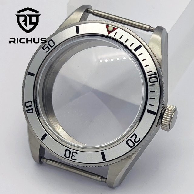 RICHUS Uhrengehäuse Edelstahl, 39 mm, Silber, Uhrenzubehör - Bild 1