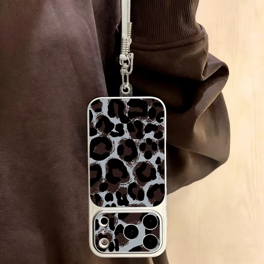 AKABEILA Handyhülle mit Leopardenmuster und Handgelenkschlaufe für iPhone 11 bis iPhone 17 Pro Max, stoßfest und ultraschlank, mehrfarbig - Bild 3
