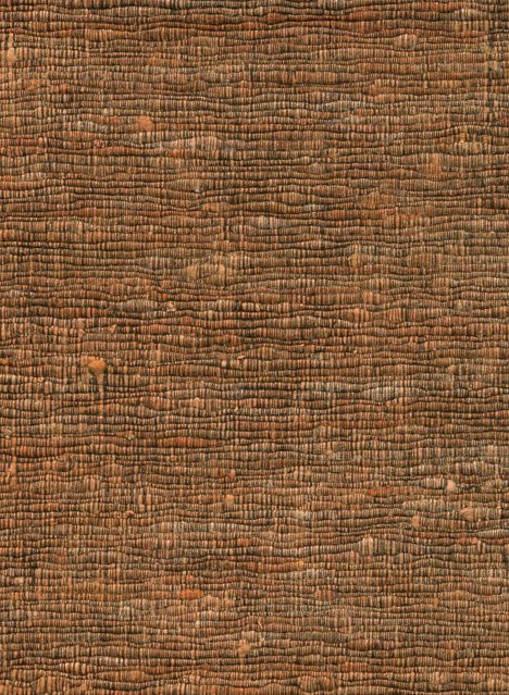 Arte Tapete Katia Silk in Orange mit abstraktem Textil-Design aus Vlies für Wohnzimmer und Schlafzimmer - Bild 1