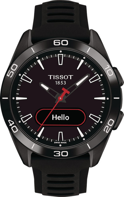 Tissot Smartwatch, Titan, Quarz, 44 mm, Schwarz, Silikon, Unisex - Bild 1