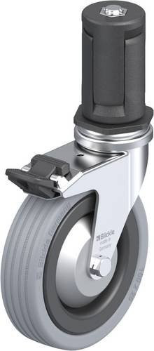 Blickle Lenkrolle LRA-VPA 100G-FI-FA-ER05 mit Feststeller in Grau und Schwarz, Rad-Durchmesser: 10 cm, Tragfähigkeit: 70 kg - Bild 1
