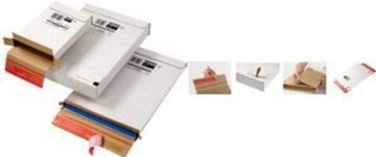 ColomPac Kurierpaket mit Selbstklebeverschluss, weiß, B/T/H: 14,5 x 22,5 x 3,4 cm, 20 Stück - Bild 2