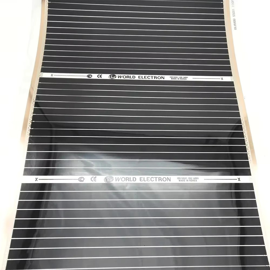 MincoHeat Infrarot-Fußbodenheizungsfolie mit Thermostat und externem Sensor, 5 Quadratmeter, Schwarz - Bild 3