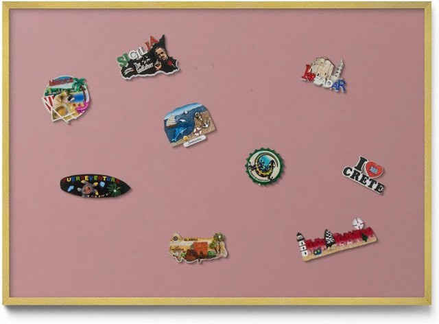 Tulup Magnettafel Dekorativ Bedruckt mit Abstract Motiv in Pastellrosa, B: 100 cm, H: 70 cm - Bild 1