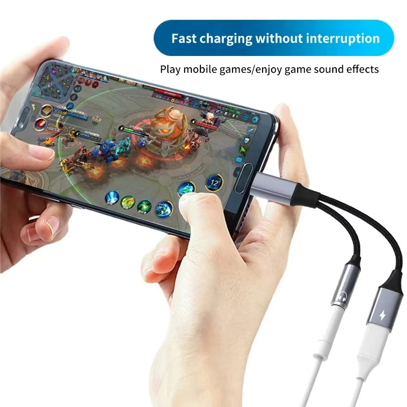 OLOEY 2-in-1 USB-C auf 3,5mm AUX Audio-Adapterkabel mit 60W PD Schnellladefunktion für Xiaomi und Huawei - Bild 5