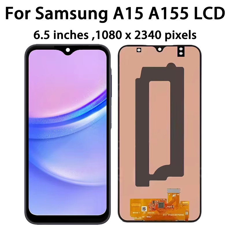 Samsung A15 4G A155F A155M und A15 5G A156B A156E LCD Display mit Touchscreen Digitizer und Rahmen in Schwarz, 6,5 Zoll - Bild 3
