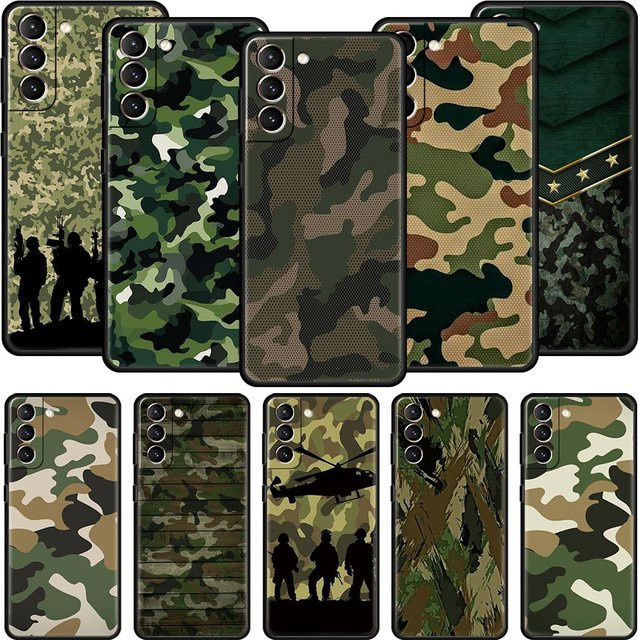 Samsung Galaxy Schutzhülle im Camouflage Militär-Look in Schwarz und Multicolour - Bild 1