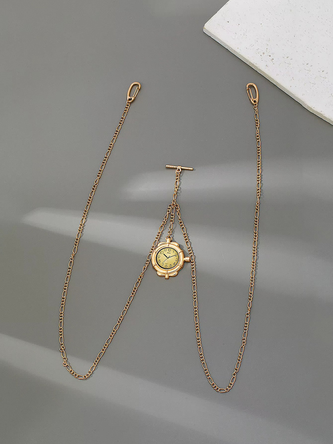 Taschenuhr Vintage, Handaufzug, Gold, Rund, Unisex - Bild 2