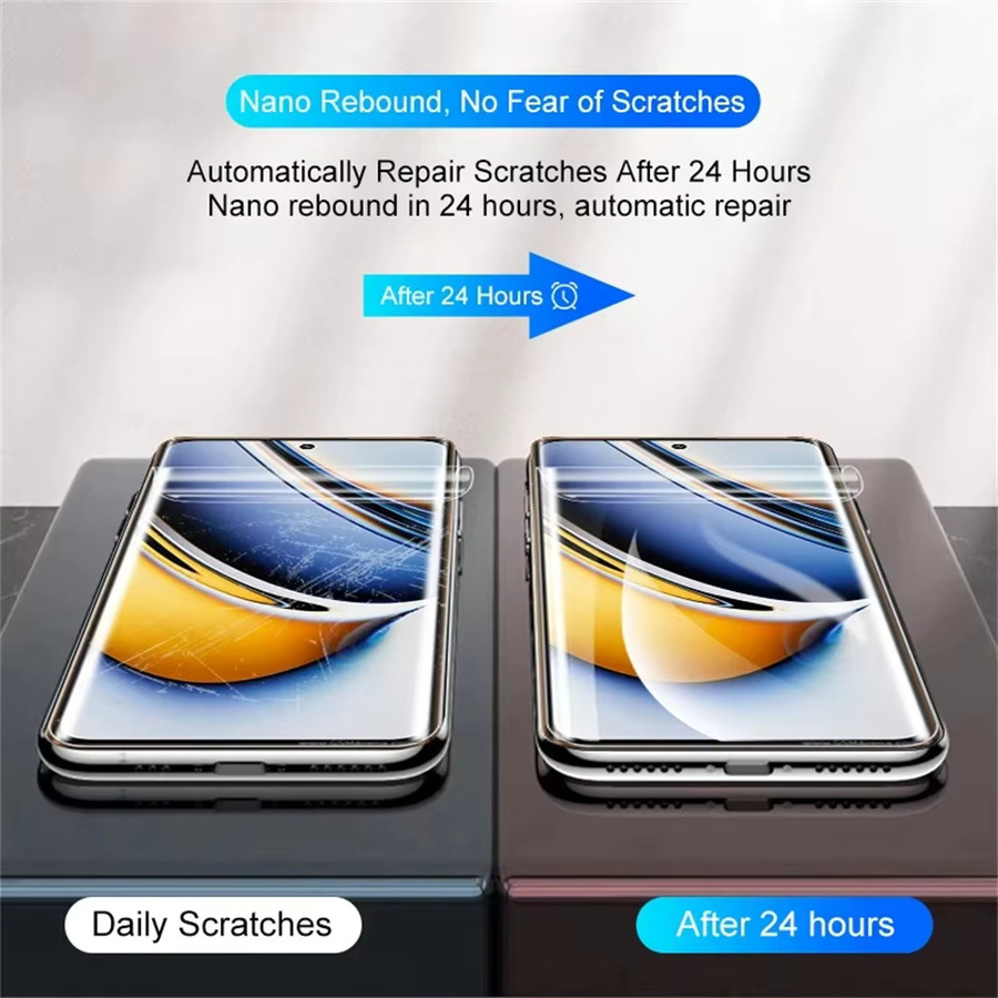 3er-Pack Weiche Hydrogel Displayschutzfolien für Realme 14 15 13 12 11 10 9 8 Pro Plus, Transparent - Bild 2