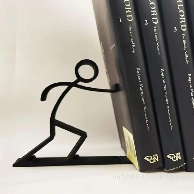 ZYAS Desktop-Buchständer aus Kunststoff, 3D-gedrucktes Bücherregal für Studenten in Schwarz - Bild 1