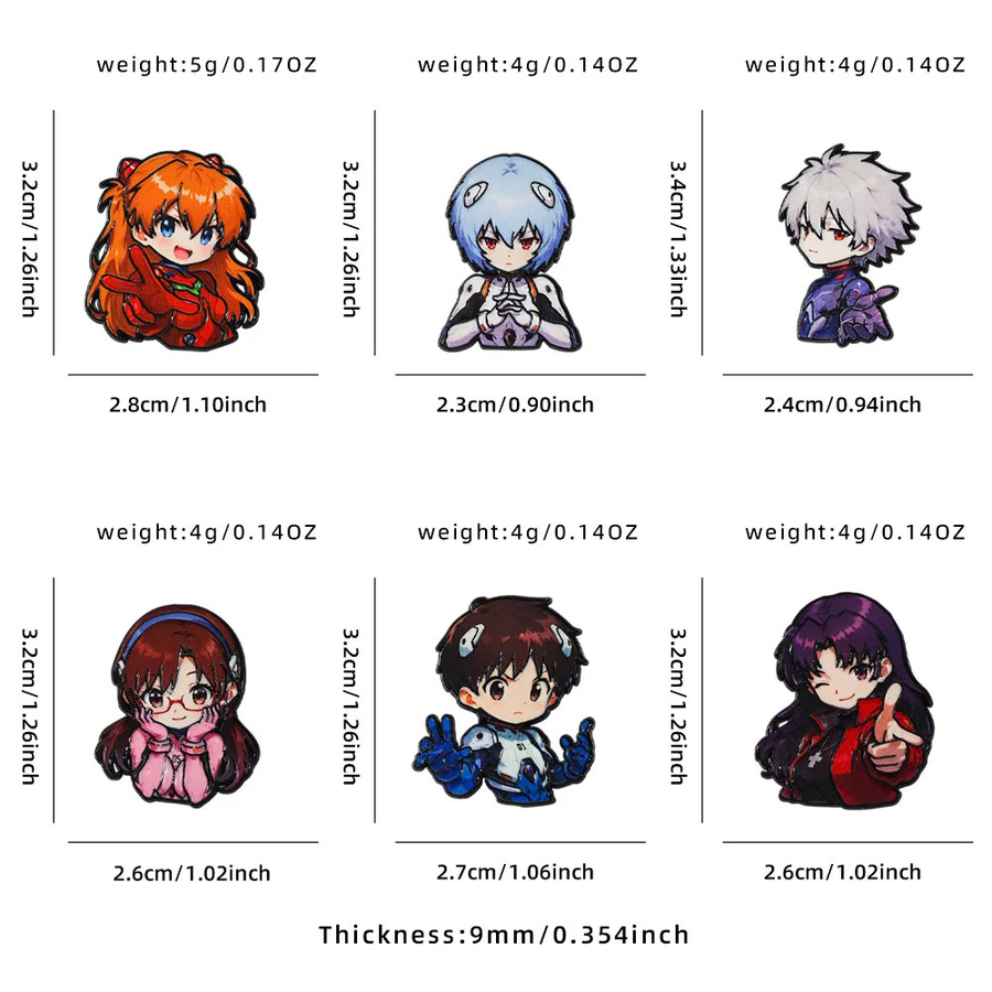 Bandai Anime Q-Version Charakter-Anstecknadel-Set, 6-teiliges Set - Bild 4