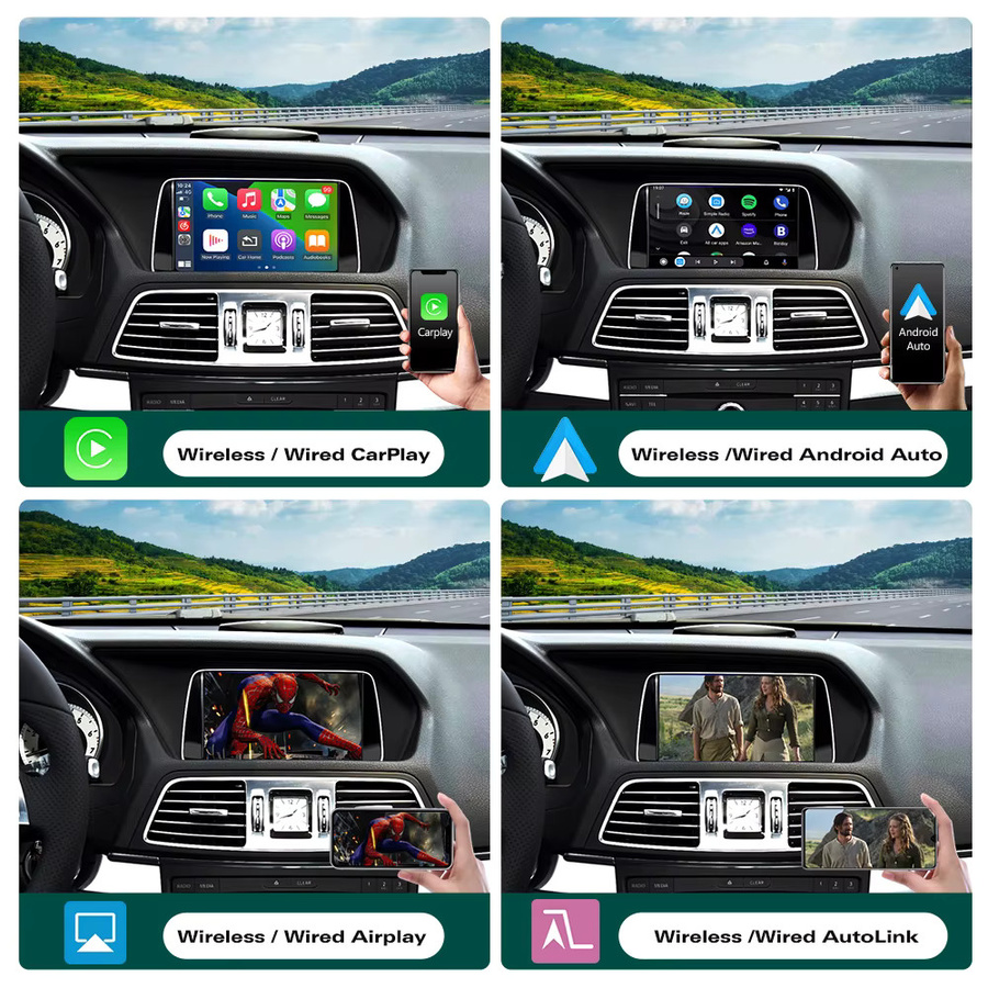 AUTOABC Kabelloses CarPlay und Android Auto Interface für Mercedes Benz E-Klasse W212 W213 C207 (2012–2016) in Schwarz - Bild 2