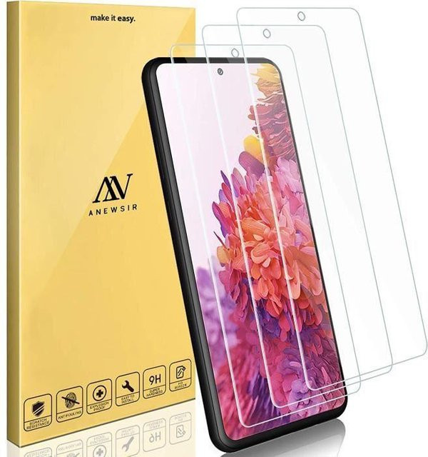 Samsung Displayschutzfolie aus gehärtetem Glas für Galaxy S20 FE 5G, 3er-Pack, transparent - Bild 1