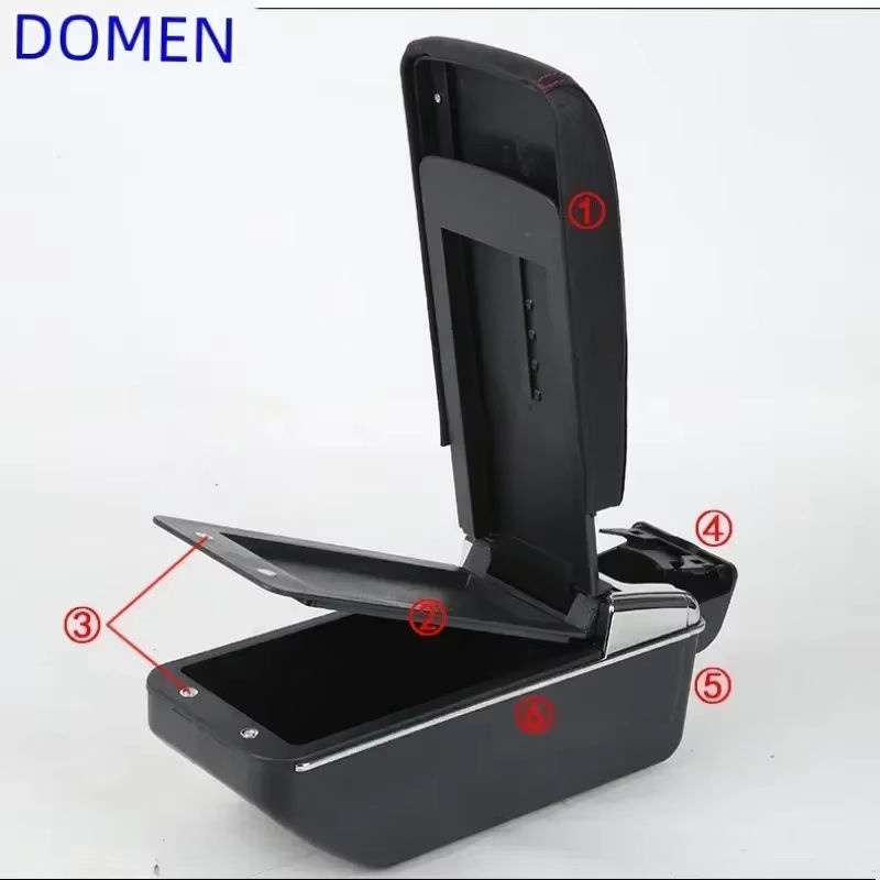 Zentrale Armlehnenbox mit USB-C für Seat Leon 2 in Schwarz von DOMEN - Bild 3
