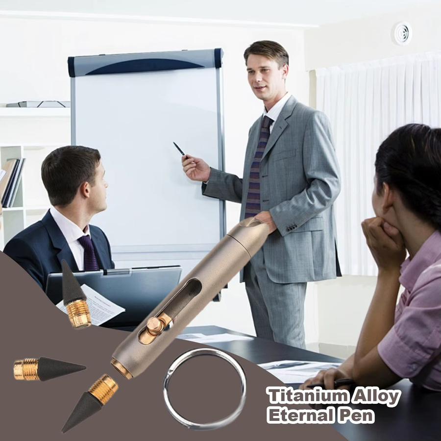 Infinity Ewiger Bleistift aus Titanlegierung mit Graphit für professionelles Schreiben - Bild 4