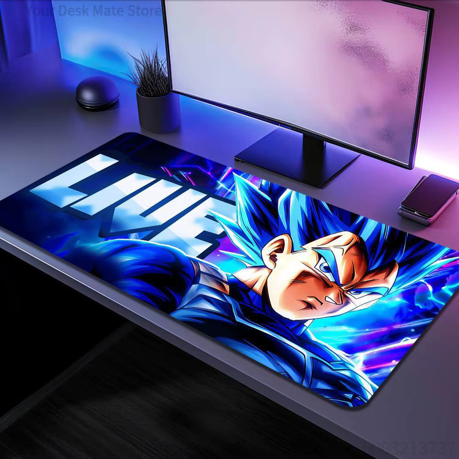 Bandai Schreibtischunterlage Dragon Ball Anime Vegeta Mauspad in Multicolour, rutschfeste ergonomische Tastaturmatte aus Gummi - Bild 1