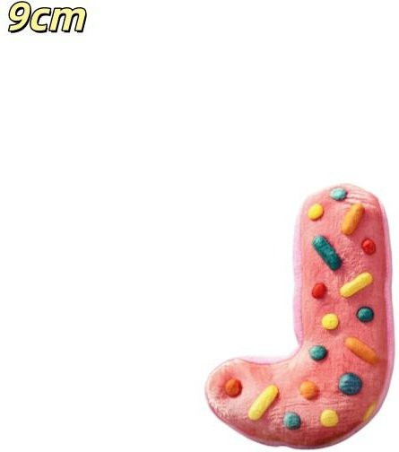Yiran Health & Beauty Alphabet-Donuts Plüschkissen Schlüsselanhänger, Plüsch / Textil, Bunt / Mehrfarbig - Bild 1