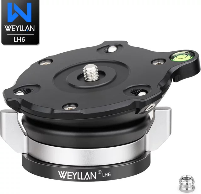 WEYLLAN LH6 Nivellierbasis aus Aluminiumlegierung mit Stativkopf und Einstellnivellierer für bis zu 15 kg Belastung - Bild 1