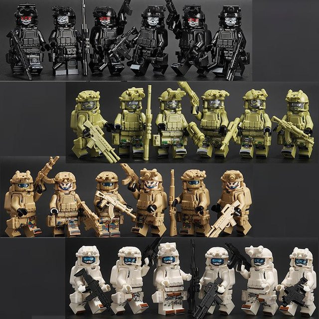Militärischer Baustein-Figur Veyron Spezialpolizei Wolfskrieger, Einzelfigur, ab 14 Jahren - Bild 1