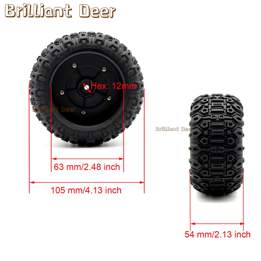 Traxxas RC Reifen und Rad Upgrade Teile, 12mm Sechskant, Zubehör - Bild 3