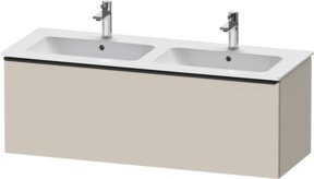 Duravit Waschtischunterschrank D-Neo in Schwarz und Taupe, B/H/T: 128 x 46,2 x 44 cm - Bild 1