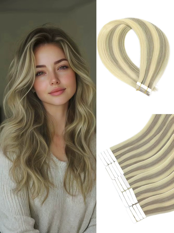 CC YOUNG Haarverlängerung, Remy-Haar, Aschblond, Platinblond, Damen - Bild 6