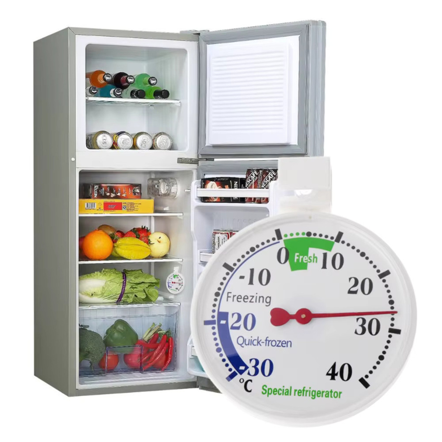 Voktta Kühlschrank-Gefrierschrank-Thermometer mit Temperaturanzeige und Saugnapf, Weiß - Bild 2