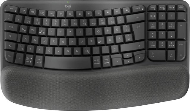 Logitech Wave Keys for Business kabellose Membran-Tastatur Bluetooth RF QWERTZ Deutsch Graphit - Bild 1