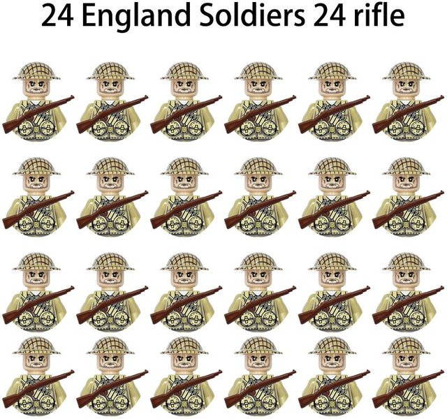 Zweiter Weltkrieg Infanterie, Militärsoldaten, Bausteine, ab 14 Jahren - Bild 1