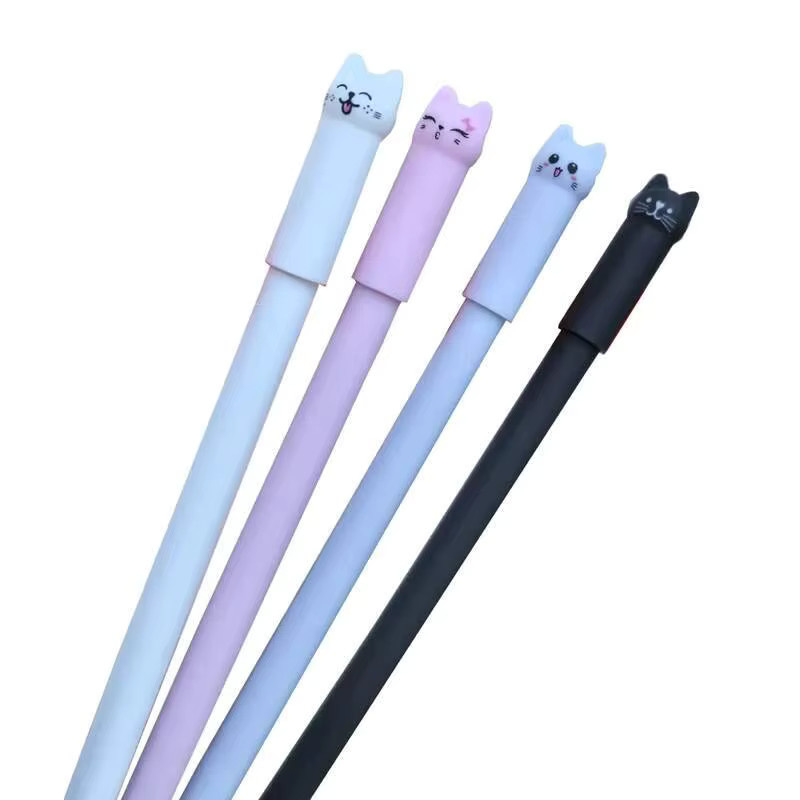 Lytwtw's Kawaii Katzen Gelstift löschbar, bunter Cartoon Schreibstift für Schule und Büro - Bild 2