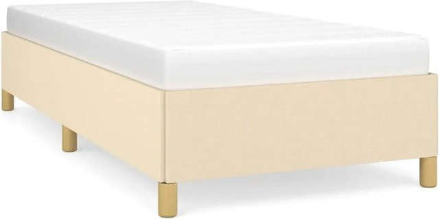 vidaXL Bettgestell aus Stoff in Beige mit Polsterrahmen B/T/H: 80 x 200 x 35 cm - Bild 1