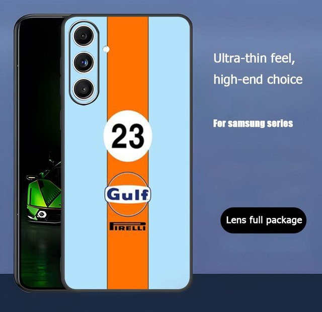 Star G-Gulf Racing Handyhülle für Samsung Galaxy S25 S24 S23 S22 S21 S20 Plus Ultra Note20 in Schwarz - Bild 1