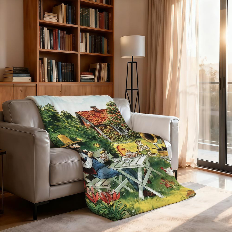 Lumi Home Kuscheldecke Pettson und Findus aus Flanell, Mehrfarbig, B/T: 150 x 200 cm - Bild 4