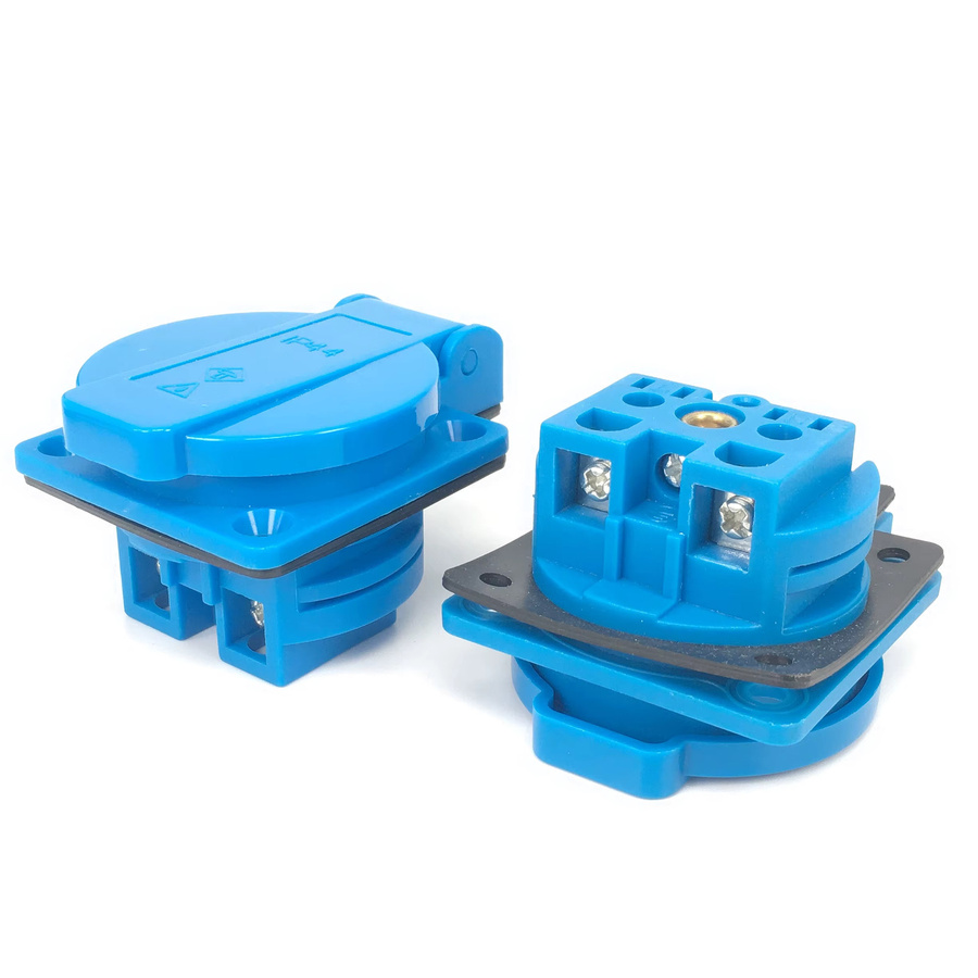 Bolantedz Wasserfeste Steckdose 16A 250V CE Staubdicht Blau - Bild 3