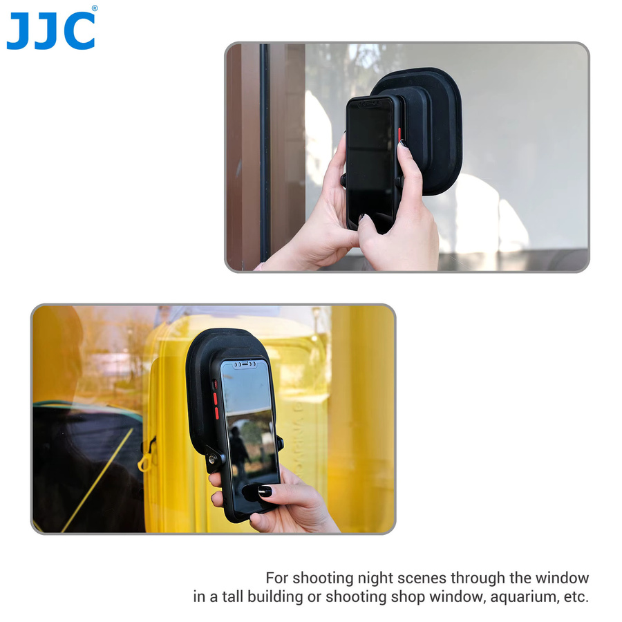 JJC Antireflex-Kamera-Gegenlichtblende mit Kaltschuh für iPhone 15 14 13 12, Samsung und Android Smartphones, Schwarz - Bild 4
