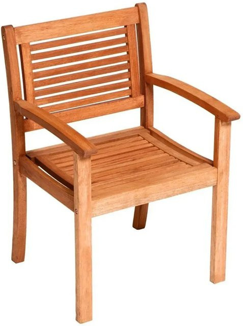 Merxx Sessel Cordoba aus Eukalyptusholz in Beige, B/T/H: 60 x 58 x 90 cm - Bild 1