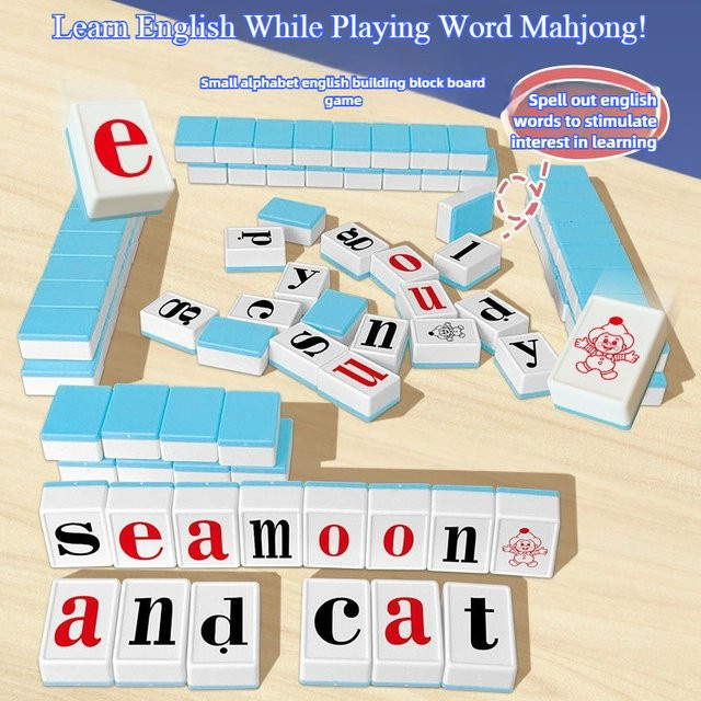 MYGVN Alphabet Mahjong Set, Lernspielzeug, ab 5 Jahre - Bild 1