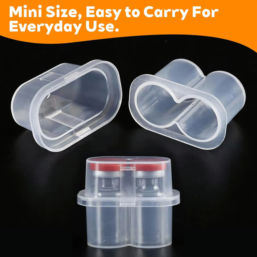 Tragbare Peptid-Aufbewahrungsbox mit 10 Fächern für 3ml Glasfläschchen und Mikroröhrchen, transparenter Kühlschrank-Organizer aus Kunststoff - Bild 4