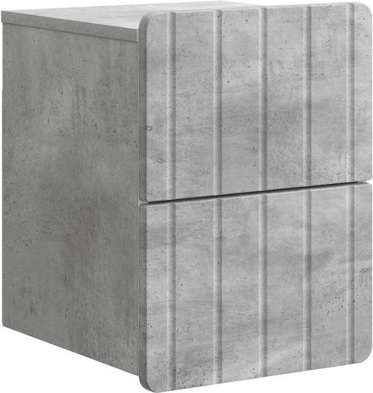 Wandmontierter Nachttisch von vidaXL im Industrial Retro Design, Farbe Grau, B/T/H: 34,5 x 33 x 43 cm - Bild 1