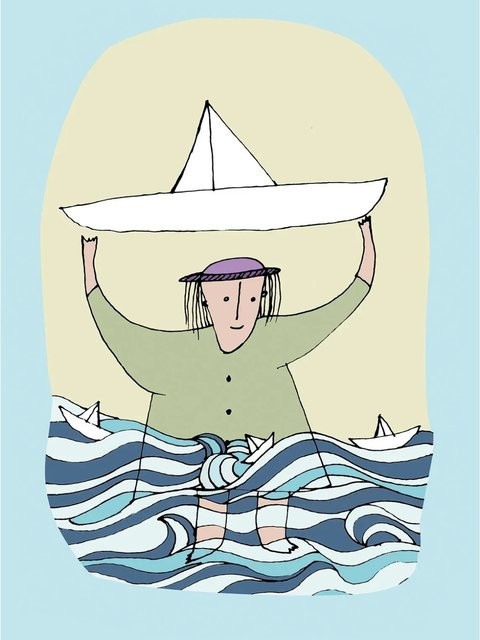 Komar Wandbild Paper Ship, Multicolor, B: 30 cm, H: 30 cm - Bild 1