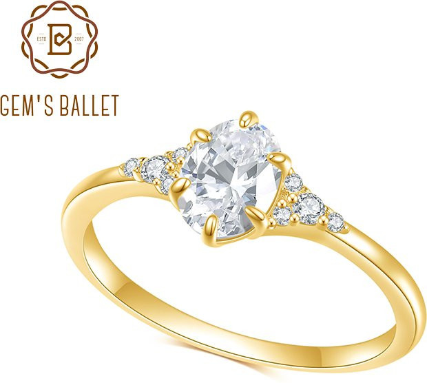 Gem's Ballett Ring 925 Silber, Moissanite, Damen - Bild 1