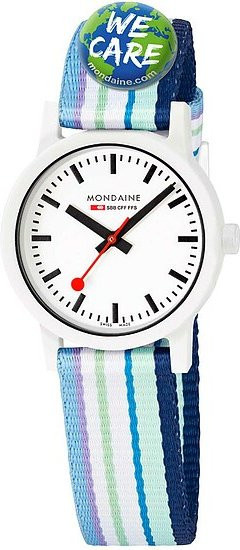 Mondaine Armbanduhr Essence, Quarz, Edelstahl, Textil/NATO, 32 mm, Damen - Bild 1