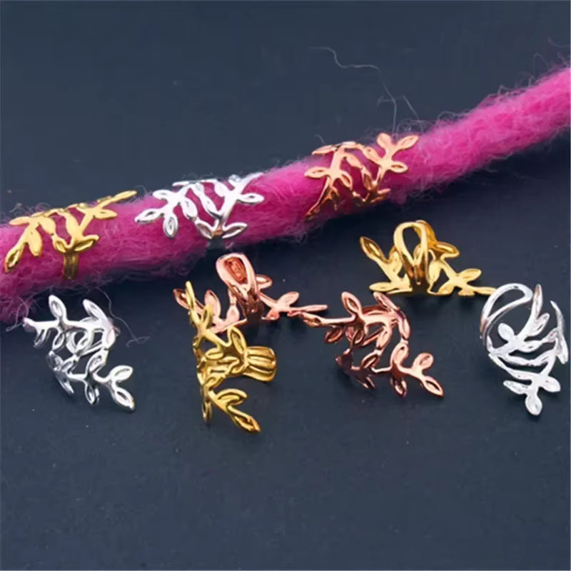 20 Stück Haar Dreadlock Ringe Metall, Gold Silber, Unisex - Bild 4
