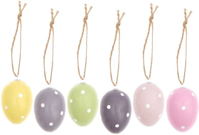 Rico Design Deko-Eier Set gepunktet Multicolor aus Kunststoff - Bild 1