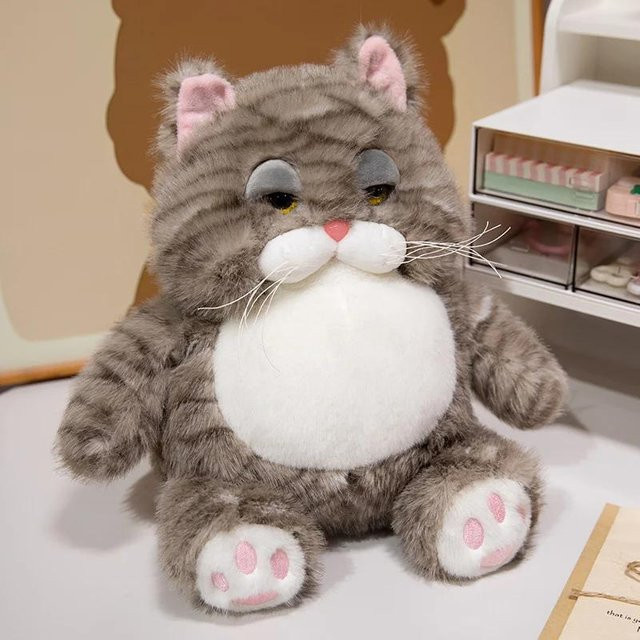 Pangcangshu Fett-weiche Katze Plüschtier, Grau, ab 14 Jahren - Bild 1