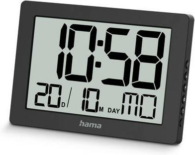 Digitale Wanduhr Hama Ko Tao Schwarz B: 16,0 cm, H: 11,0 cm, T: 2,5 cm - Bild 1