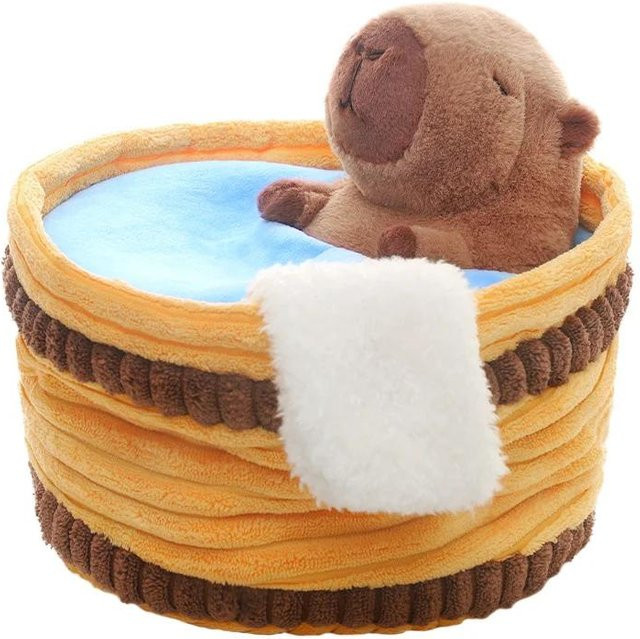 Yiran toy Capybara Plüschtier in Badewanne, Stofftier Puppe, 16cm - Bild 1
