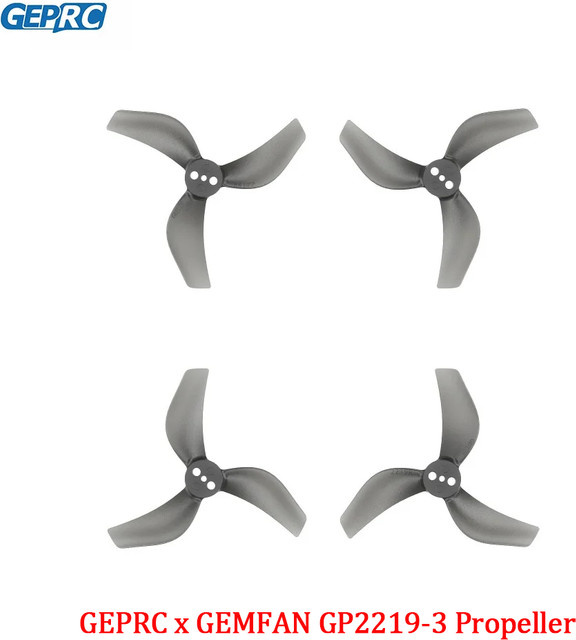 GEPRC x Gemfan GP2219-3 2,2 Zoll 3-Blatt Propeller in Schwarz Transparent mit 1,5mm Welle für DarkStar22 RC FPV Racing Drohnen - Bild 1